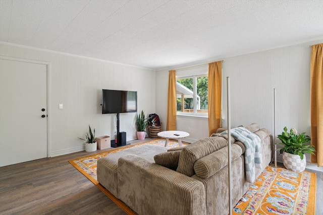 217 S Marshall Ave, Marshall, MI 49068 - living area with wood finished floors and crown molding