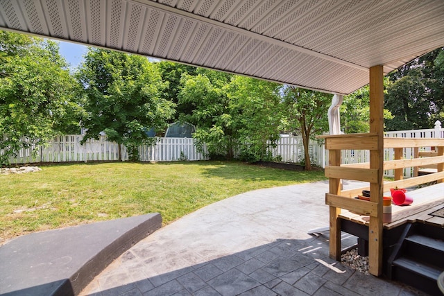 217 S Marshall Ave, Marshall, MI 49068 - fenced backyard with a patio area