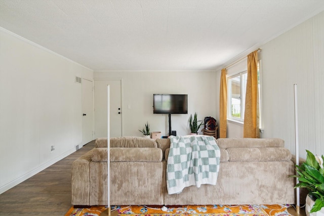 217 S Marshall Ave, Marshall, MI 49068 - living area with wood finished floors and ornamental molding