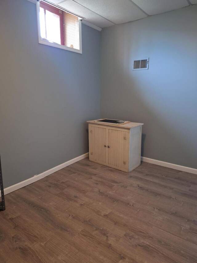 624 N Main St, Evart, MI 49631 - basement with wood finished floors and baseboards