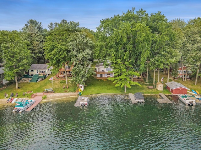 8870 W School Section Lake Dr, Mecosta, MI 49332 - dock with a water view