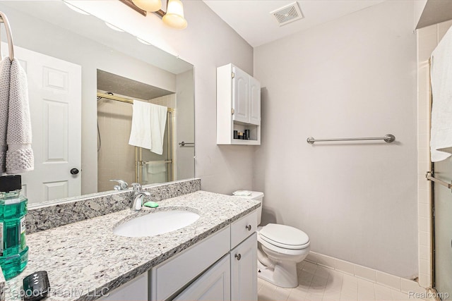 6548 Shetland Ct, Shelby Twp, MI 48316 - full bath with vanity, a shower with shower door, and tile patterned flooring