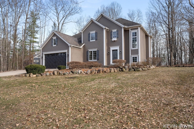 19223 Fox Glove Cir, Big Rapids, MI 49307 - traditional home with a front lawn and a garage