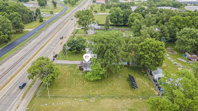 8464 E Michigan Ave, Galesburg, MI 49053 - aerial view of property and surrounding area featuring a highway and a tree filled landscape