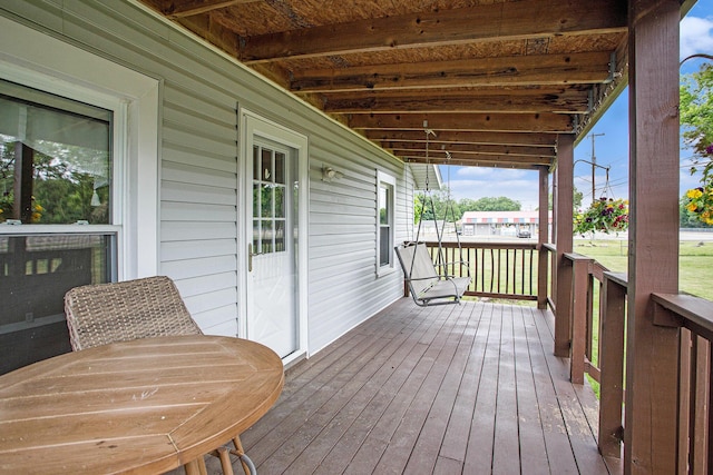 8464 E Michigan Ave, Galesburg, MI 49053 - view of wooden terrace