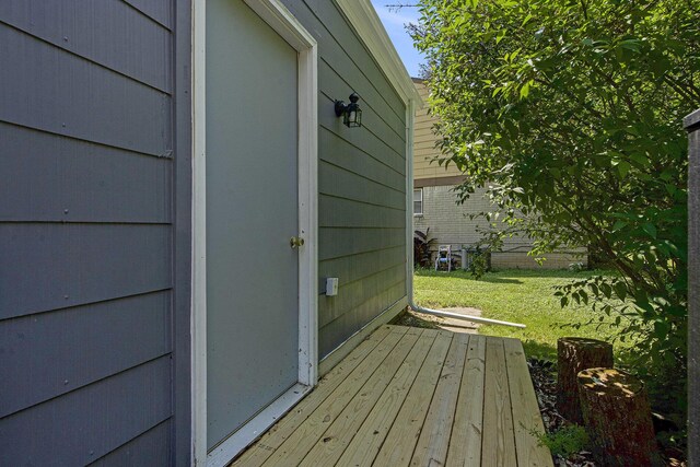 8683 Hemlock Ct, Ypsilanti, MI 48198 - view of wooden deck