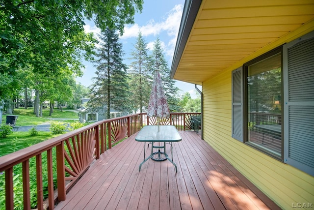 5027 Belemere Ct, Manitou Beach, MI 49253 - view of wooden deck