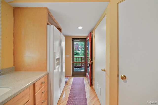 5027 Belemere Ct, Manitou Beach, MI 49253 - entryway featuring light wood-type flooring and recessed lighting