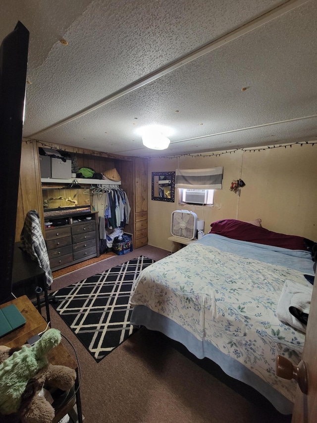 4540 Chalker Rd, Wellston, MI 49689 - bedroom with a textured ceiling and carpet floors