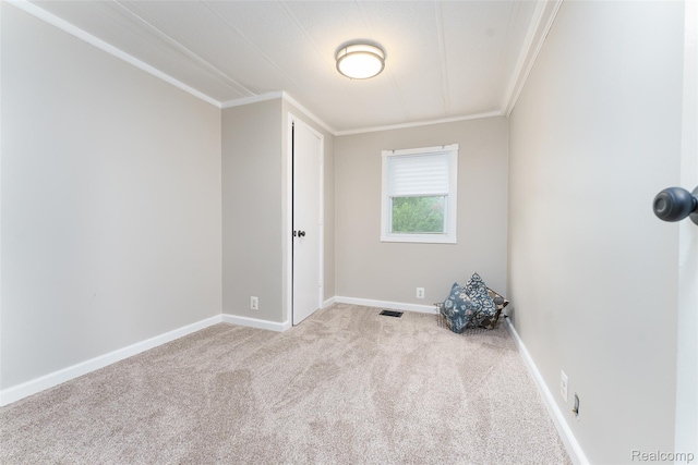 5806 Commanche Ln, Howell, MI 48843 - carpeted empty room with crown molding and baseboards
