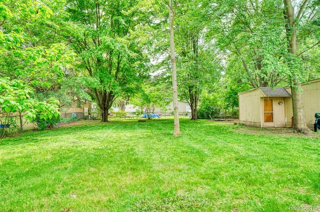 5806 Commanche Ln, Howell, MI 48843 - view of yard featuring a storage unit