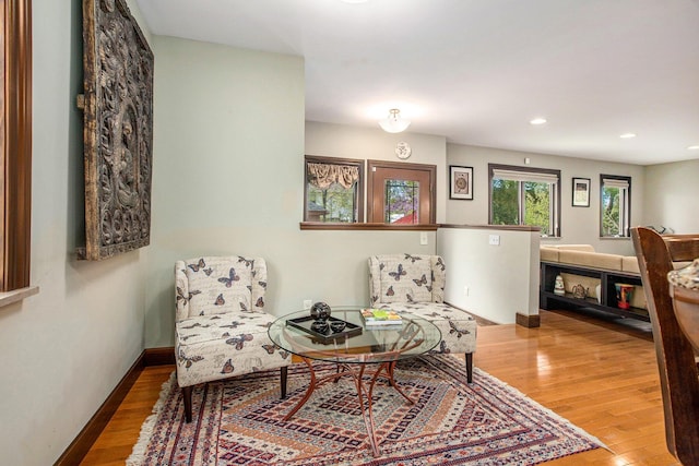 1506 Shadford Rd, Ann Arbor, MI 48104 - living area featuring wood finished floors and recessed lighting