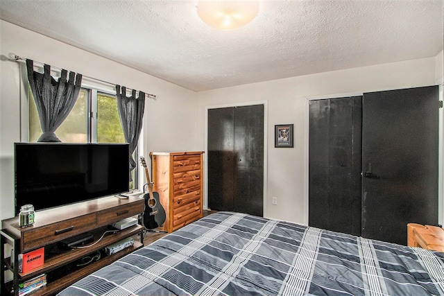 4760 Briarhill Dr, Portage, MI 49024 - bedroom with a textured ceiling and two closets