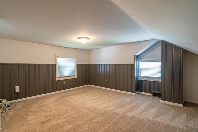 4211 Oakshire Ave, Berkley, MI 48072 - bonus room with carpet floors, vaulted ceiling, plenty of natural light, and a wainscoted wall
