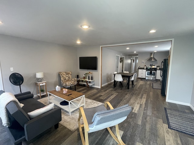 2374 S M 30, West Branch, MI 48661 - living room with dark wood-style flooring and recessed lighting