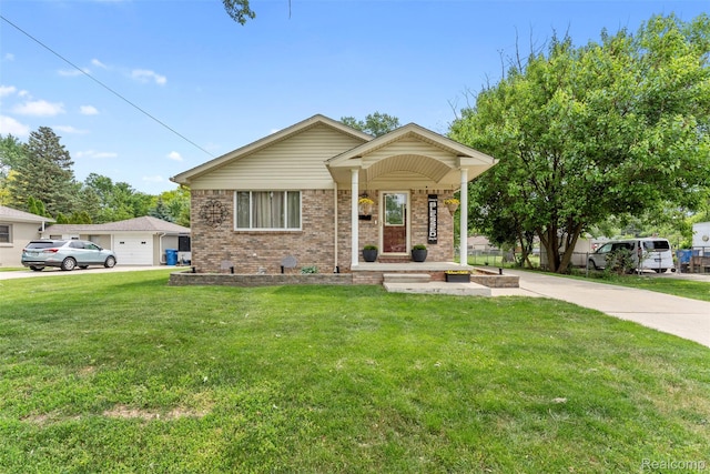 4981 Harding St, Dearborn Heights, MI 48125 - view of front facade featuring brick siding and a front lawn
