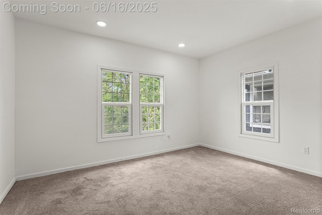 7432 Churchill St, Detroit, MI 48206 - spare room featuring carpet flooring and recessed lighting