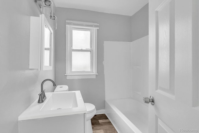 17196 Murray Hill St, Detroit, MI 48235 - full bathroom featuring vanity, shower / washtub combination, and wood finished floors