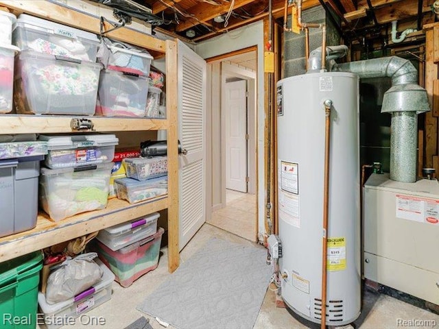 871 Vanderpool Dr, Troy, MI 48083 - unfinished basement with water heater