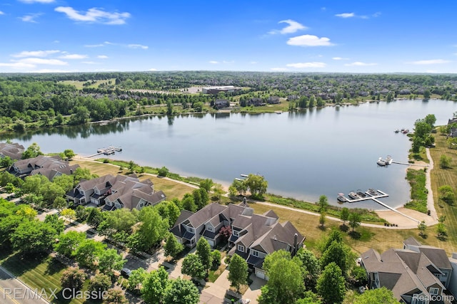 24825 Reeds Pointe Dr, Novi, MI 48374 - aerial perspective of suburban area featuring a nearby body of water
