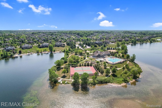 24825 Reeds Pointe Dr, Novi, MI 48374 - drone / aerial view of a large body of water