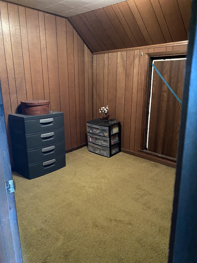 4441 Deckerville Rd, Lupton, MI 48635 - walk in closet with carpet and vaulted ceiling