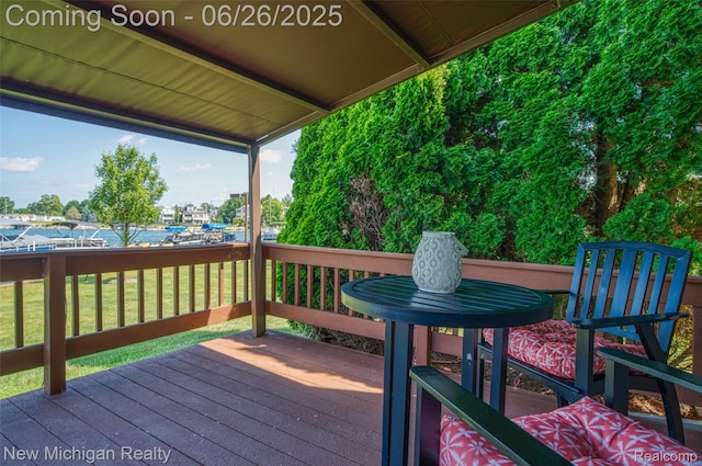 2226 Bowles St, Fenton, MI 48430 - wooden terrace with a yard