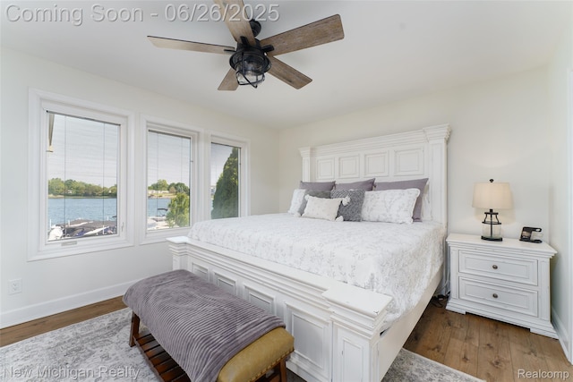 2226 Bowles St, Fenton, MI 48430 - bedroom with wood finished floors and a ceiling fan
