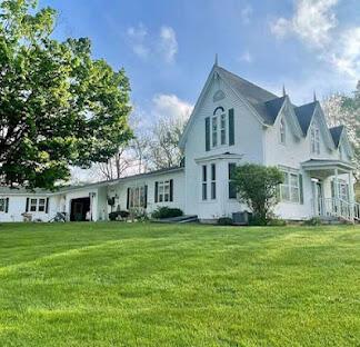 1532 34th St, Allegan, MI 49010 - back of property with a lawn