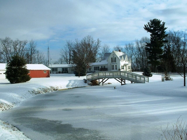 1532 34th St, Allegan, MI 49010 - view of snow covered rear of property