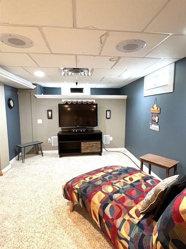 343 Bush Ave, Grand Blanc, MI 48439 - bedroom with a paneled ceiling and baseboards