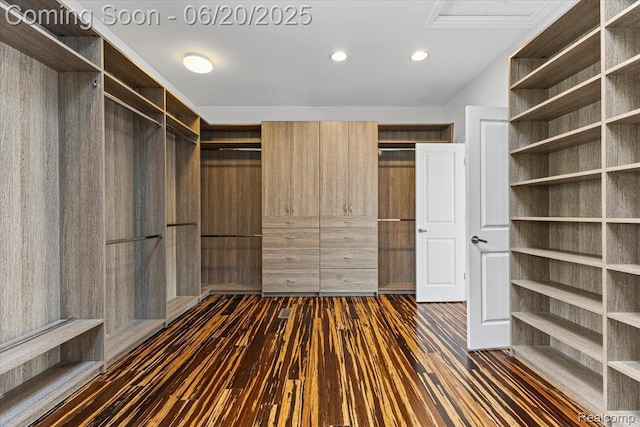 3440 Lone Pine Rd, West Bloomfield, MI 48323 - walk in closet featuring dark wood finished floors