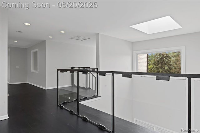 3440 Lone Pine Rd, West Bloomfield, MI 48323 - corridor featuring a skylight and recessed lighting