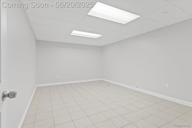 3440 Lone Pine Rd, West Bloomfield, MI 48323 - unfurnished room with a paneled ceiling and baseboards