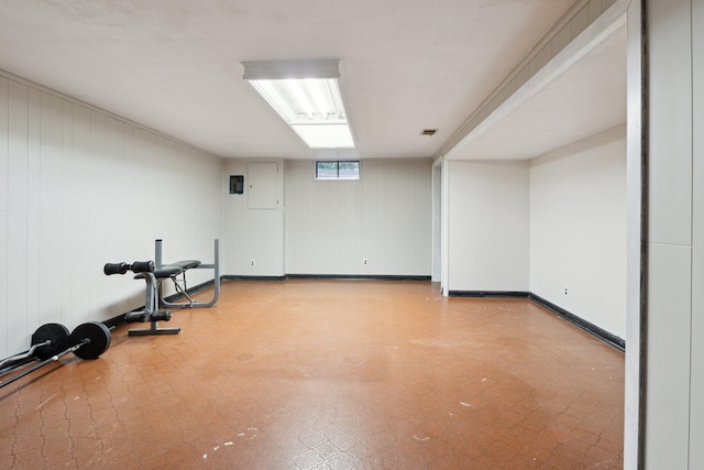 70838 Ridgewood Dr, Edwardsburg, MI 49112 - exercise room featuring light flooring and baseboards