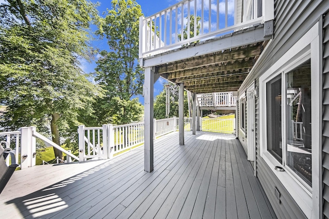 13674 Lenore Dr, Hudson, MI 49247 - view of wooden deck