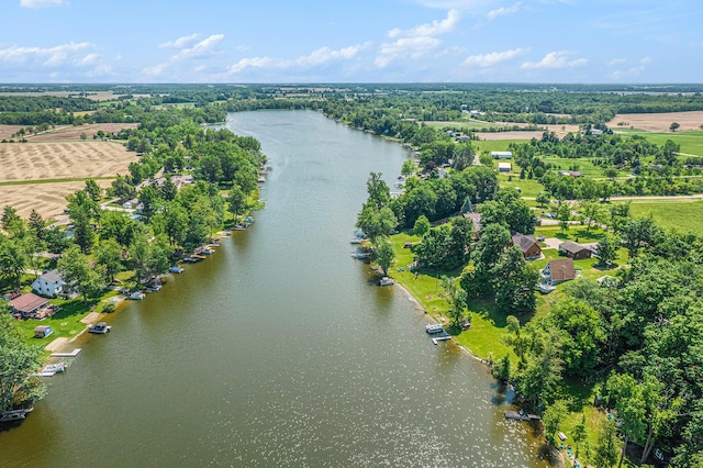 13674 Lenore Dr, Hudson, MI 49247 - aerial view of sparsely populated area featuring a nearby body of water and extensive farmland