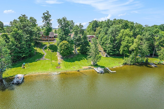 13674 Lenore Dr, Hudson, MI 49247 - aerial overview of property's location with a nearby body of water