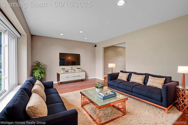 34516 Bunker Hill Dr, Farmington, MI 48331 - living room with wood finished floors and recessed lighting