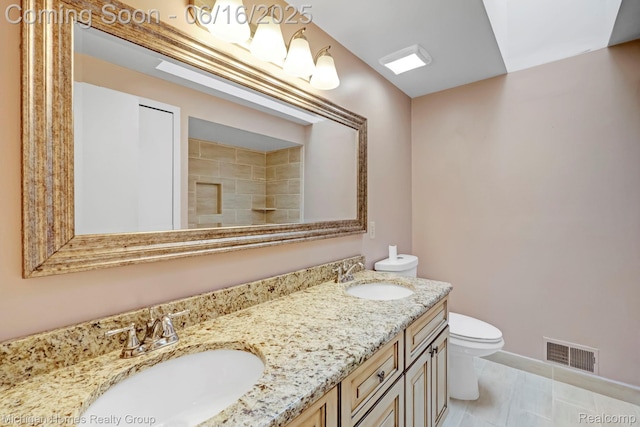 34516 Bunker Hill Dr, Farmington, MI 48331 - bathroom featuring double vanity and a shower