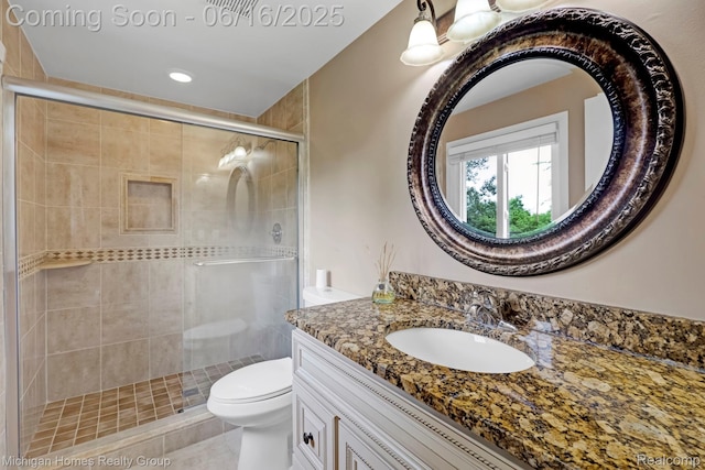 34516 Bunker Hill Dr, Farmington, MI 48331 - bathroom featuring vanity and a stall shower