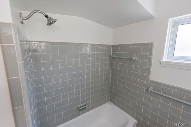 8177 Gary Ave, Westland, MI 48185 - bathroom with bathing tub / shower combination and tile walls