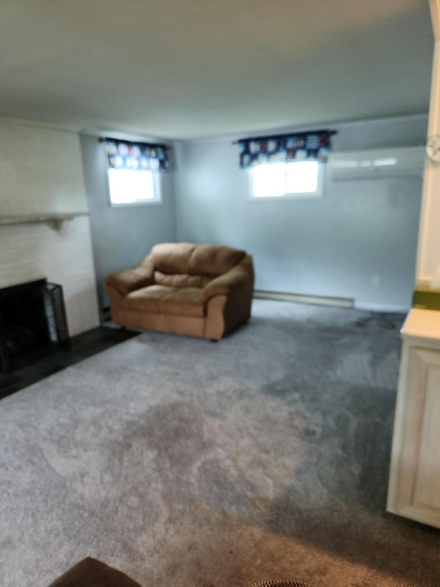 368 Old Hickory Dr, Coldwater, MI 49036 - carpeted living area featuring a fireplace