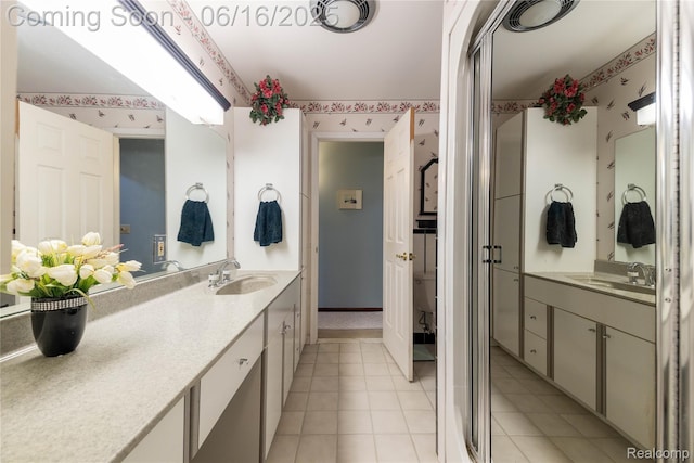 21781 Thorofare Rd, Grosse Ile, MI 48138 - bathroom featuring vanity and tile patterned flooring