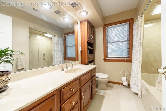 21781 Thorofare Rd, Grosse Ile, MI 48138 - full bath with vanity and shower / bathtub combination with curtain