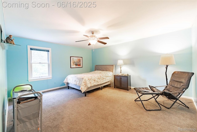 21781 Thorofare Rd, Grosse Ile, MI 48138 - bedroom featuring carpet and a ceiling fan