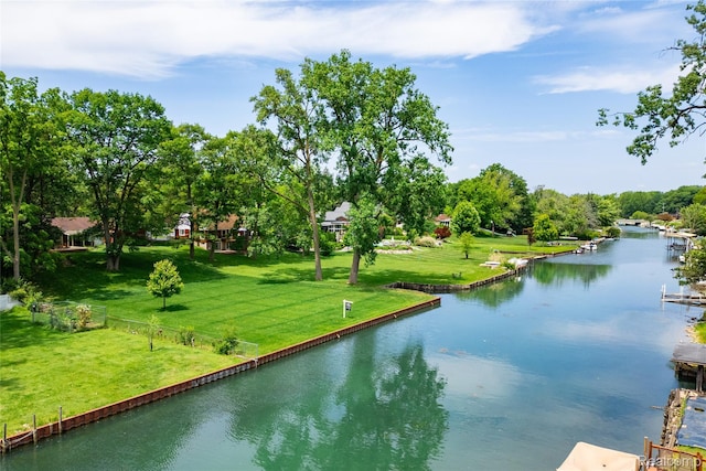 21781 Thorofare Rd, Grosse Ile, MI 48138 - water view with a tree filled landscape