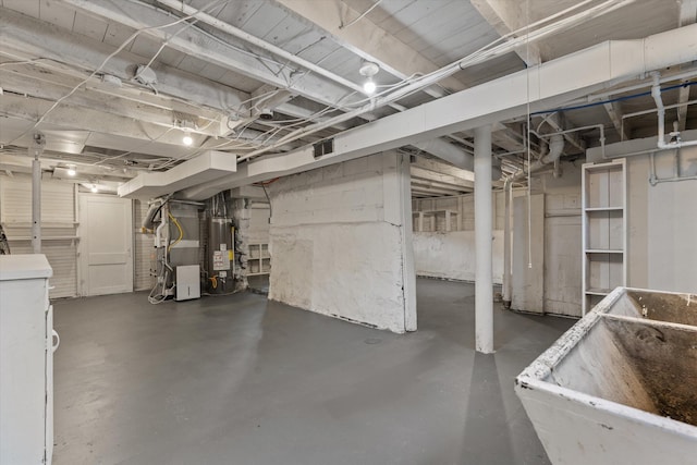 1334 Regent St, Niles, MI 49120 - unfinished basement with gas water heater and heating unit