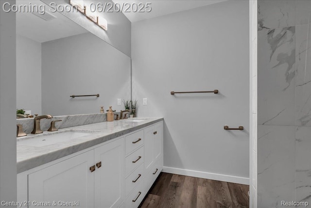 100 Mornington Ct, Canton, MI 48188 - full bathroom with wood finished floors and double vanity
