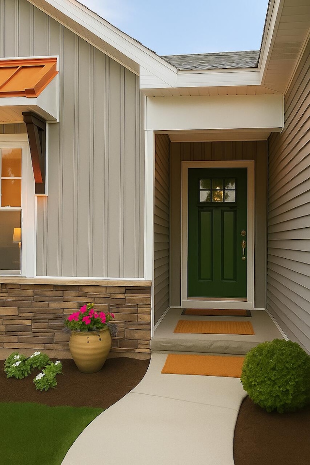 2959 Polaris Ave, Kalamazoo, MI 49004 - property entrance featuring board and batten siding